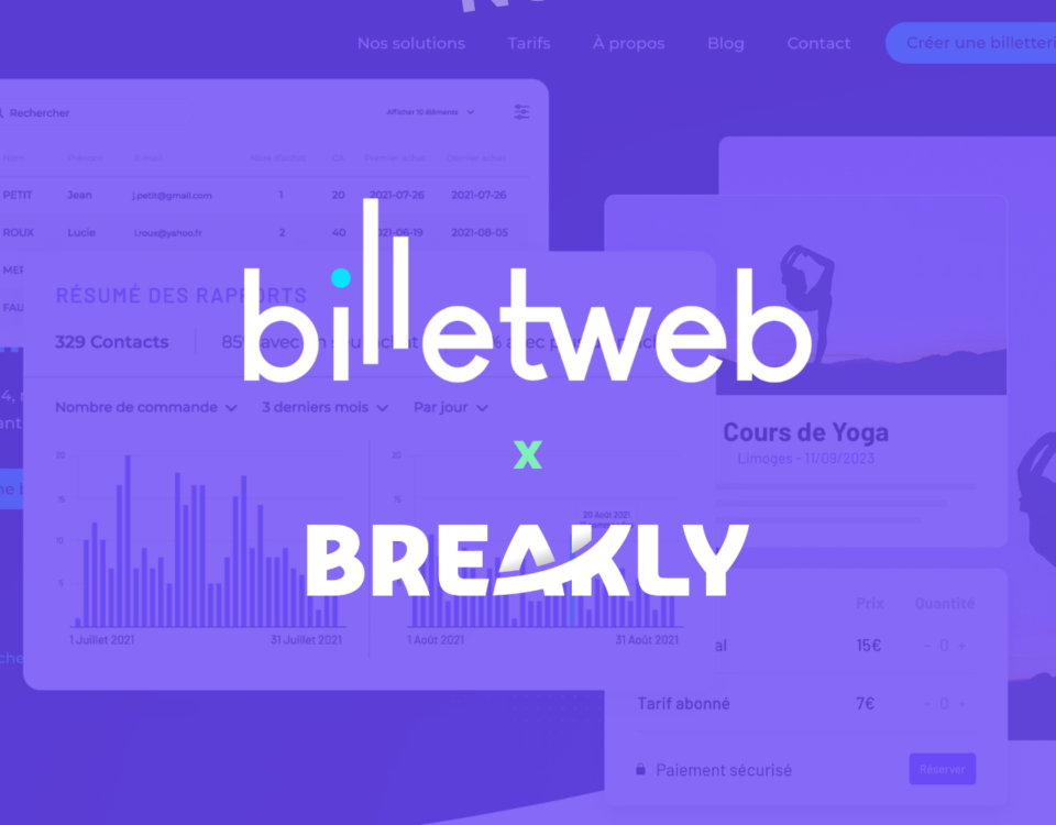 Intégration Billetweb x Breakly : la donnée de billetterie connectée, en temps réel.
